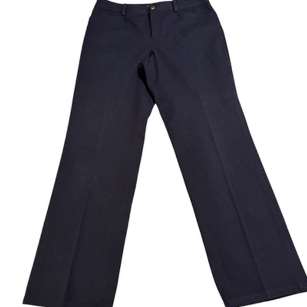 LAUREN Ralph Lauren Dress Pants Straight Leg Womens 12 Navy Stretch Pre-owned